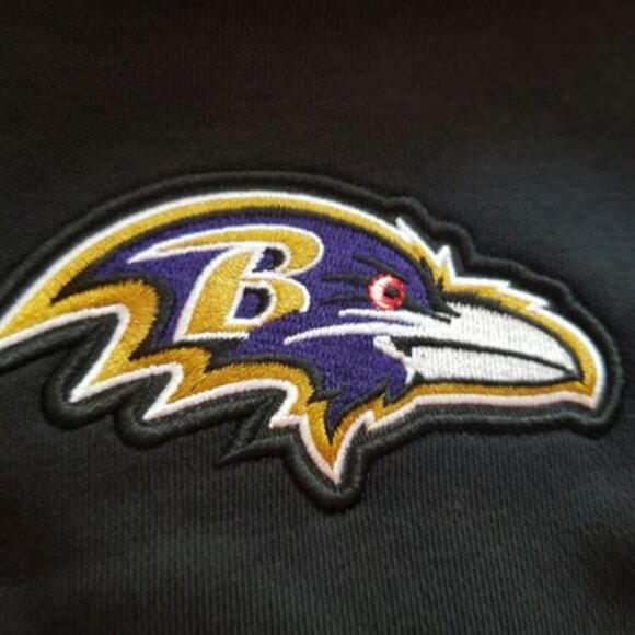 Men's Nike Black Baltimore Ravens Club Full-Zip Hoodie Jacket - Picture 5 of 12
